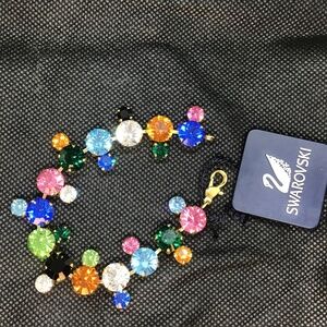 Vintage Swarovski Beautiful Multicolor Cystals Length 7". NWT & Original Receipt